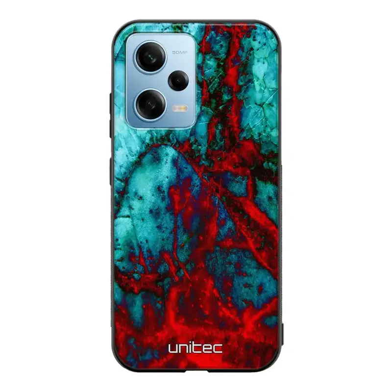 Xiaomi Redmi Note 12 5G marmori suojakuoret - Blue Red Marble