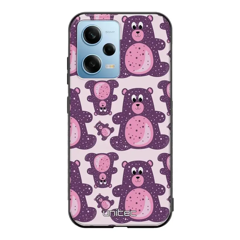Xiaomi Redmi Note 12 5G suojakuoret - Purple Teddy Bear