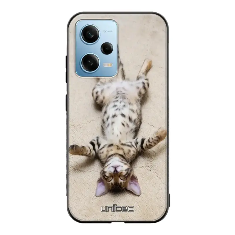 Xiaomi Redmi Note 12 Pro kissa suojakuoret - Relaxing Cat