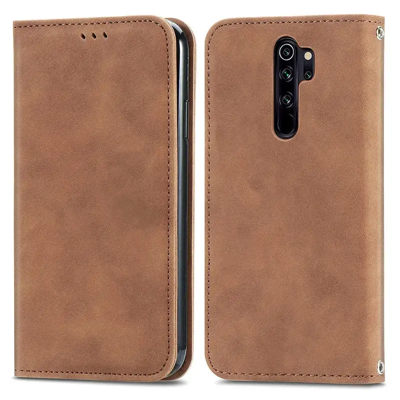 Xiaomi Redmi Note 8 Pro Unitec Lompakko Suojakotelo Ruskea