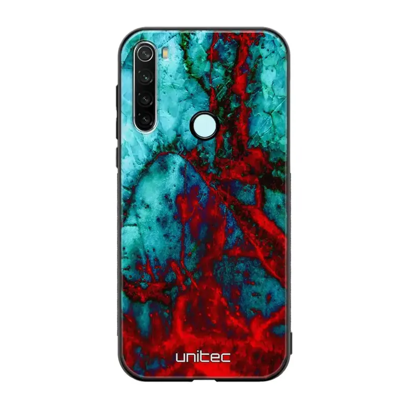 Xiaomi Redmi Note 8T marmori suojakuoret - Blue Red Marble