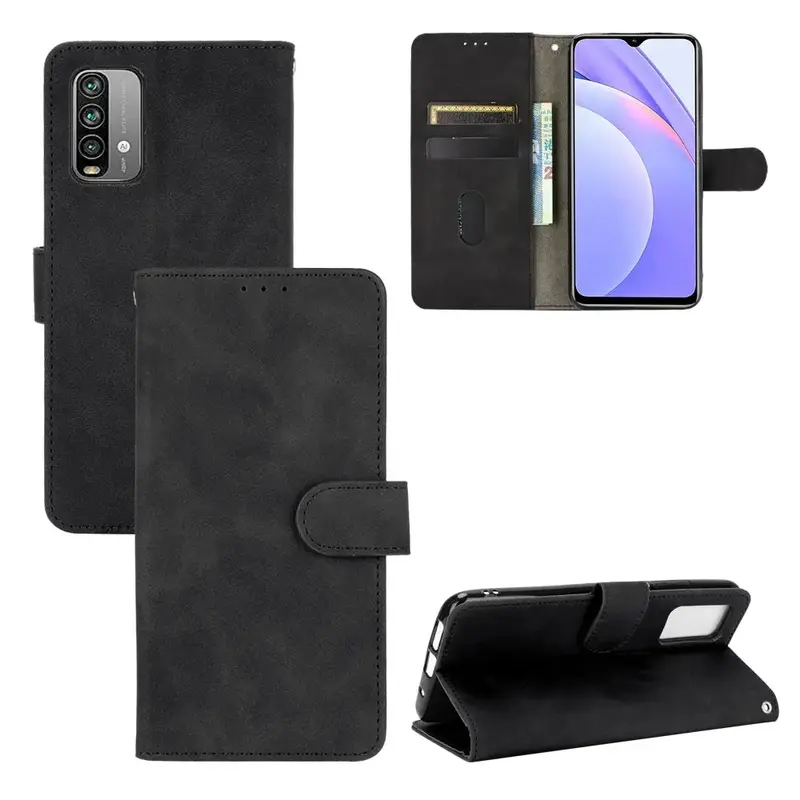 Xiaomi Redmi Note 9 Lompakko Suojakuori Musta