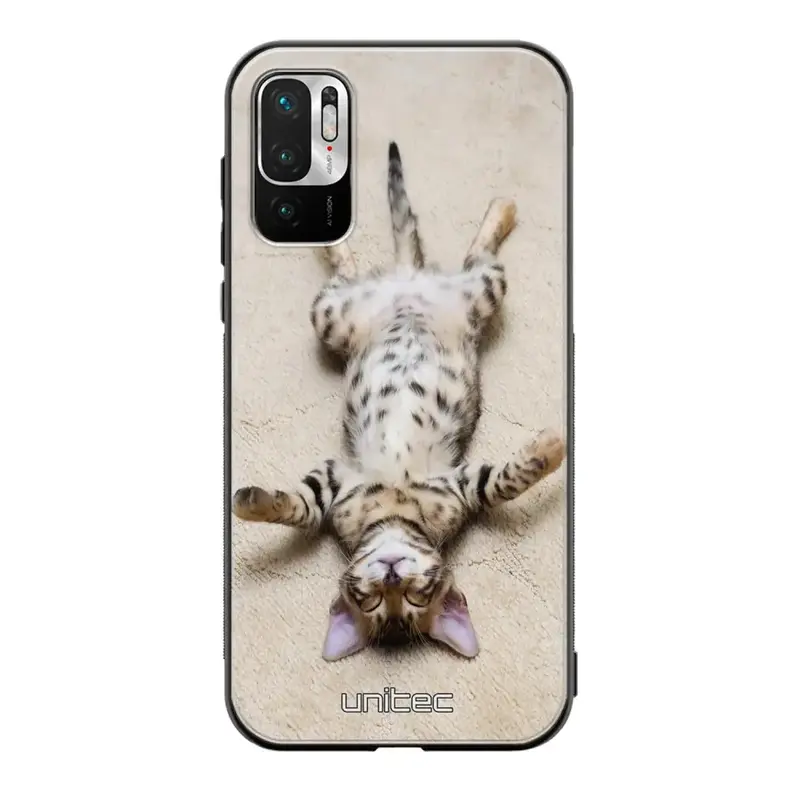 Xiaomi Redmi Note 9 Pro kissa suojakuoret - Relaxing Cat