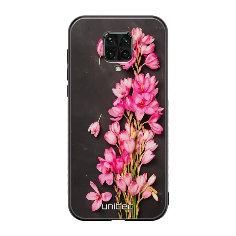 Xiaomi Redmi Note 9 Pro kukka suojakuoret - Pink Flowers