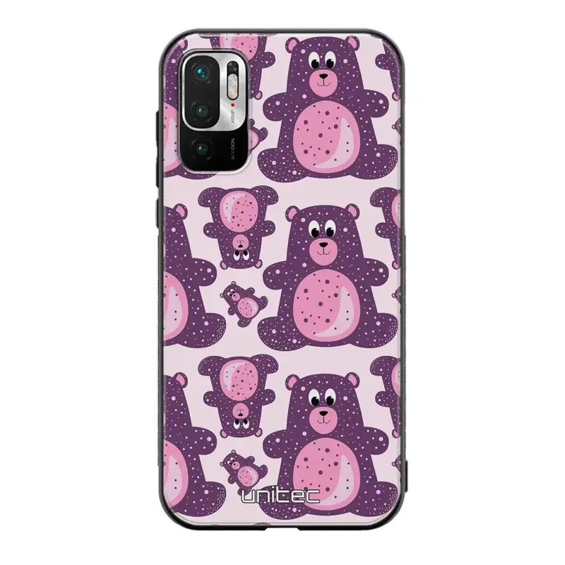 Xiaomi Redmi Note 9 Pro suojakuoret - Purple Teddy Bear