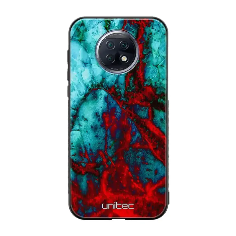 Xiaomi Redmi Note 9T marmori suojakuoret - Blue Red Marble