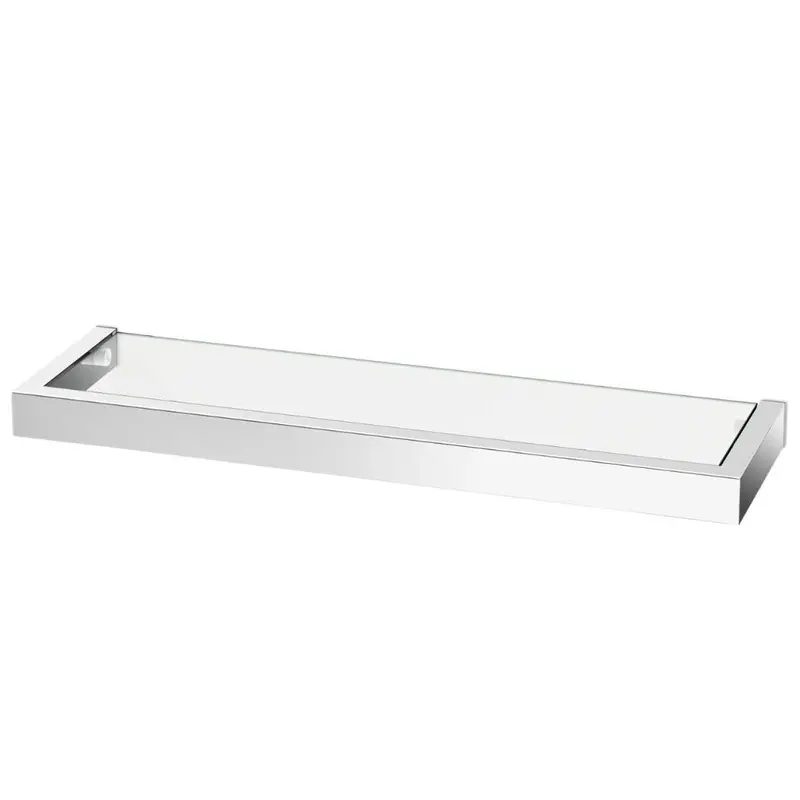 Zack LINEA Bathroom Shelf 46 cm, Polished Stainless Steel/Glass