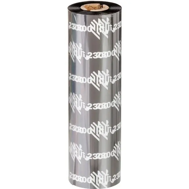 Zebra Black Print Ribbon 2300 Wax, 110mm x 74m, 12-pack